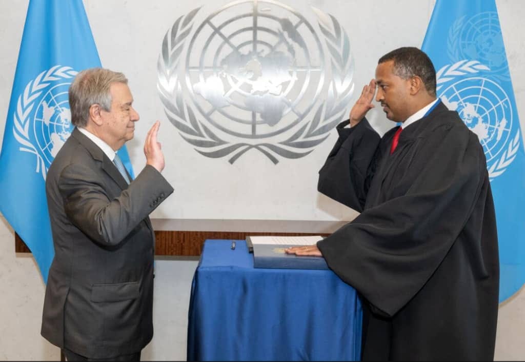Fmr deputy president of the Federal Supreme Court, Solomon Areda, sworn in as a half-time judge of the UN Dispute Tribunal