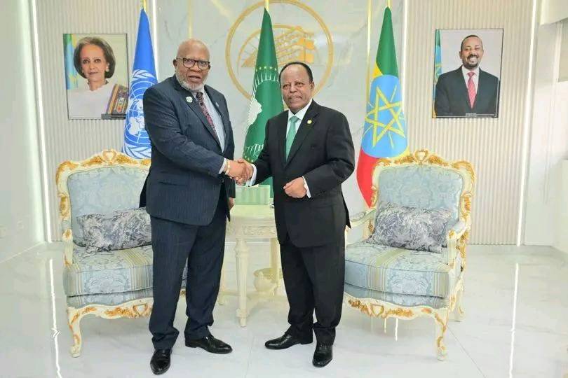 UN’s Dennis Francis Meets Ethiopia’s FM Taye Atske-Selassie