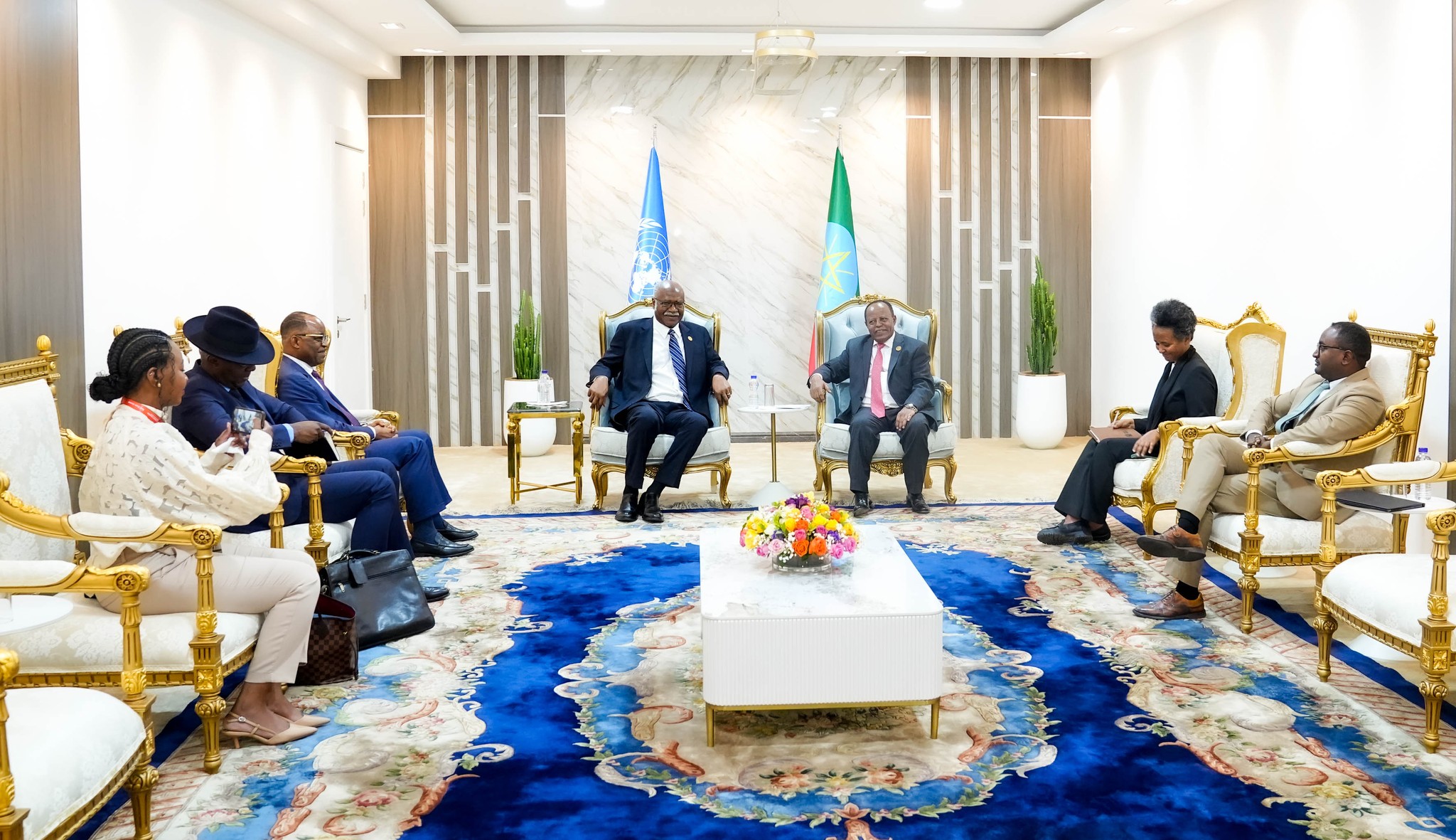 Ethiopian President Meets with UN General Assembly President Philemon Young